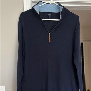 J. Crew Dark Blue Zip-Up Sweater